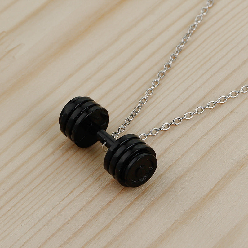 Fitness Dumbbell Necklace